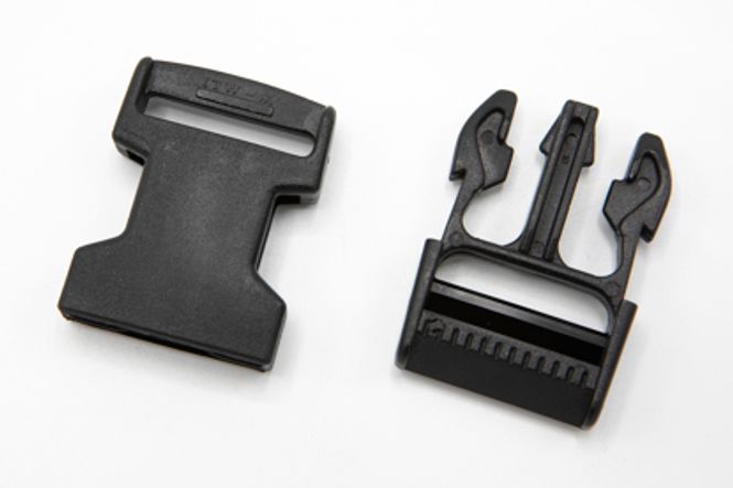 Hovedbilde SPENNE  Stikklås 30mm sort nylon, 2 deler